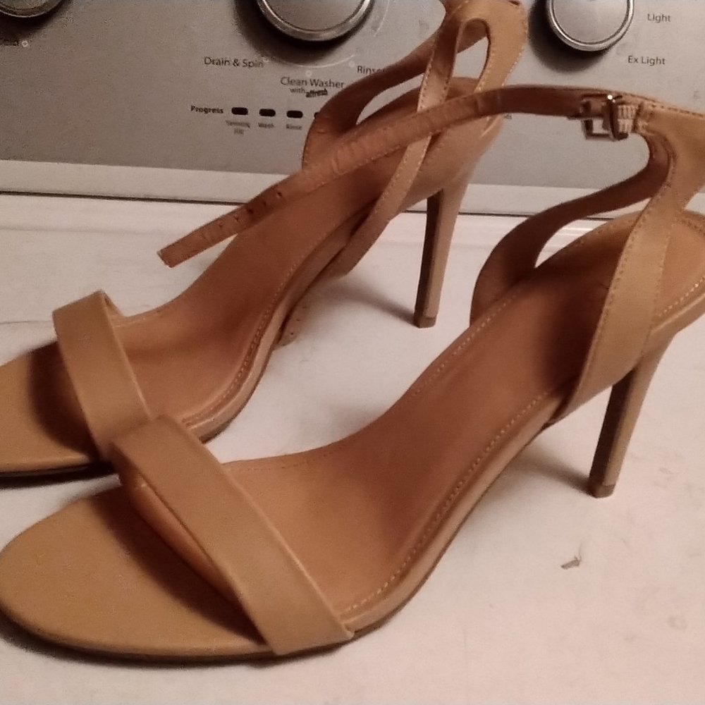 Abound Tan Open Toe Ankle Strap High Heels Size 13m